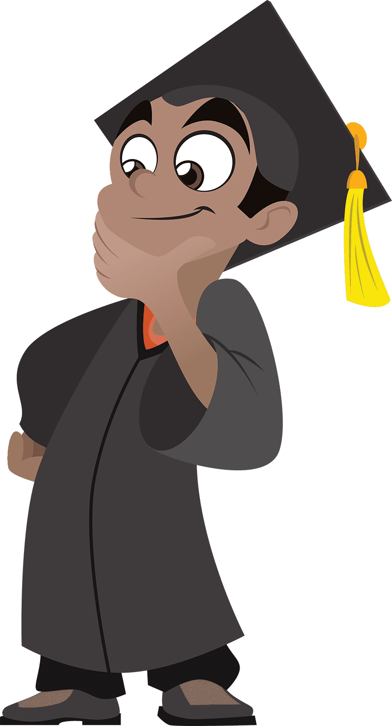 Child graduate mascot