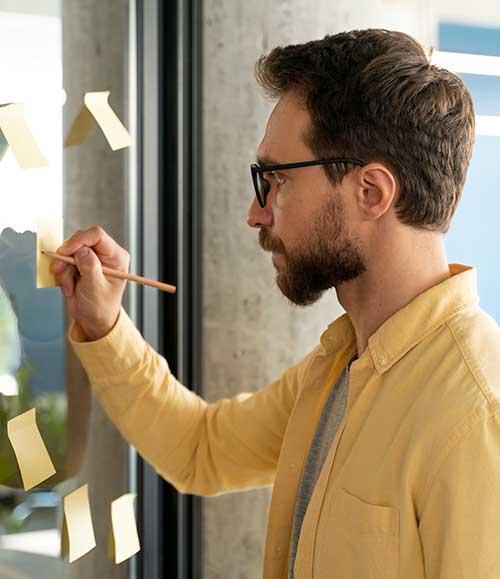 Person working on success principles